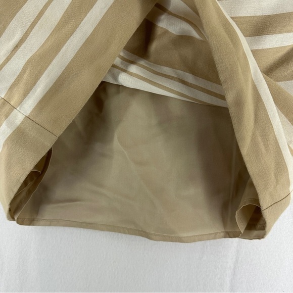 Banana Republic Striped Sleeveless Dress Size 4 White Beige - Picture 9 of 12